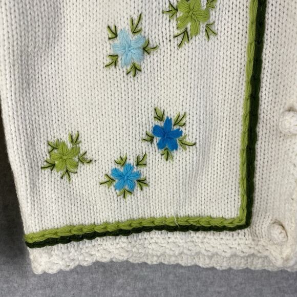 🦋 May Co Womens 38 Medium Embroidered Butterfly Cardigan Cottagecore 🦋 - Picture 5 of 13